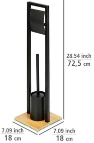 WENKO 24751100 - Set WC Bambus 18 x 72,5 cm, negru/maro