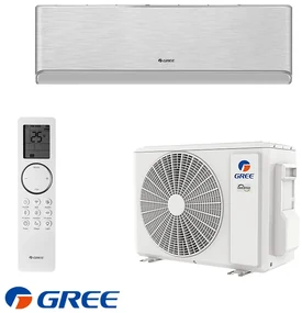 Aparat de aer conditionat inverter Gree Airy GWH09AVCXB-K6DNA1B, 9000 BTU, 19 m², A+++, A++, Wi-Fi, R-32, Argintiu