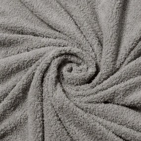 Lenjerie de pat gri antracit din micropluș/cocolino pentru pat dublu, extinsă 240x220 cm Helena – douceur d'intérieur