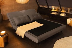 Fotoliu Pat SMART MULTIFUNCTION 140cm catifea raiata gri