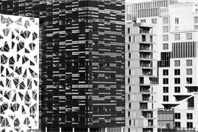 Tablou cu arhitectura alb neagră (90x60 cm)