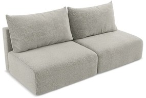 Canapea gri deschis extensibilă/cu spațiu de depozitare 216 cm Kalena – Makamii