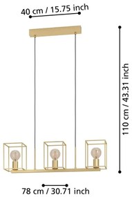 Lustră pe cablu CUMIOLE 3xE27/40W/230V Eglo 900399
