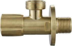 Robinet colțar 02 1/2" x 3/4" Brush Gold