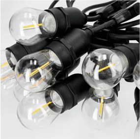 Lanț LED decorativ de exterior BAJA ST64 20xE27/1W/230V 20,9m IP44 alb cald