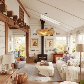 Lustră pe cablu Immax 08270L HILO 1xE27/40W/230V d. 80 cm bambus