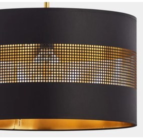 Lustră pe cablu TAGO 1xE27/25W/230V neagră/aurie