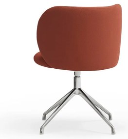 Scaun de sufragerie cărămiziu tapițat Mogi – Teulat