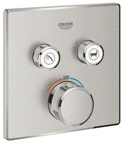 Baterie cada - dus incastrata Grohe Grohtherm SmartControl crom periat Supersteel fara corp ingropat