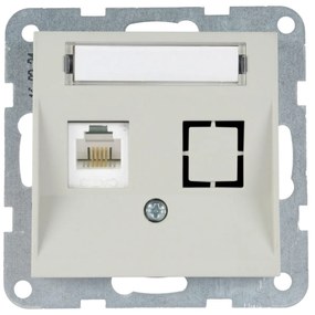 Priza internet cat 6, IP20, Sandstone, Panasonic Karre Plus 55 Soft Touch