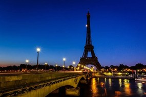 Fototapet autoadeziv Turnul Eiffel noaptea