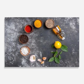Panou Sticla Bucatarie, 80x120cm, Protectie aragaz, Antistropi, Termorezistent, Alimente, Condimente, Seasonings With Oil