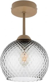 BRILAGI - LED Lustră aplicată R GLASS 1xE27/60W/230V Ø 18 cm bej/gri fumuriu