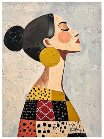 Tablou cu detalii pictate manual 70x100 cm Mae – Styler