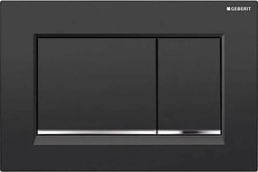 Geberit 115.883.KM.1 - Plăcuță de comandă Sigma30, 24,6 x 16,4 cm, negru/crom lucios
