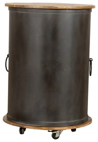 Dulap vinotecă negru din metal număr sticle 9, 60x85 cm Luni – Interia Home &amp; Living