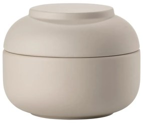 Organizator de baie bej, pentru dischete demachiante, din gresie ceramică Sensu – Zone