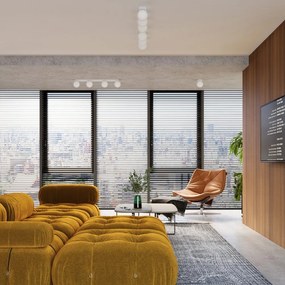 Plafonieră albă cu abajur din sticlă ø 12 cm Umerta – Sollux