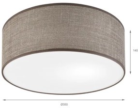 Plafonieră SIRJA, 1xE27/15W/230V, Ø 35 cm, maro