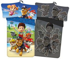 Lenjerie de pat luminoasa PAW PATROL Paws in Action albastra Dimensiune lenjerie de pat: 70 x 80 cm | 140 x 200 cm