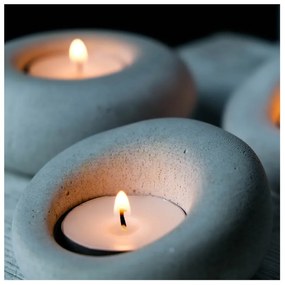 Sfeșnice din beton 3 buc. Donut – Mioli Decor