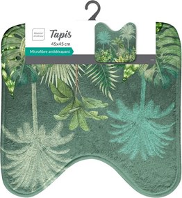 Covoraș de baie verde pentru WC din material textil 45x45 cm Vagabonde – douceur d'intérieur