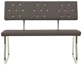 325858 vidaXL Bancă, gri antracit, 110 cm, piele ecologică