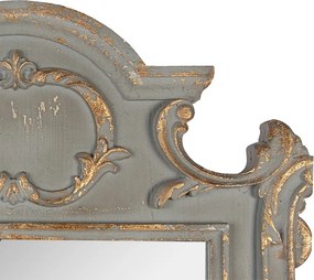 Oglinda de perete, verde, din lemn, aspect vintage, 75x4x110 cm