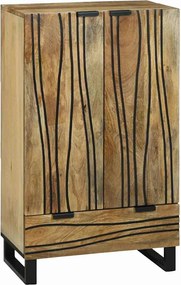 vidaXL Highboard cu sertar Maro 60 x 33 x 100 cm Lemn masiv de mango