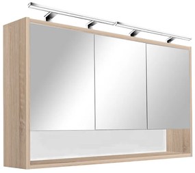 Dulap superior cu oglindă Luna 120, stejar Sonoma