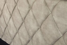 Pat ELYSIUM 180x200cm catifea bej sampanie cu spatiu de depozitare