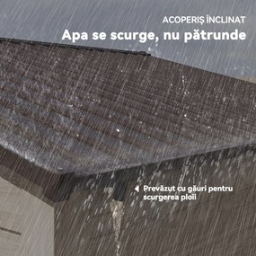 Outsunny Magazie de Grădină din Oțel cu Uși Glisante Duble 236x196x208 cm | Aosom Romania