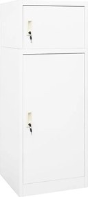 vidaXL Dulap pentru șa, alb, 53x53x140 cm, oțel