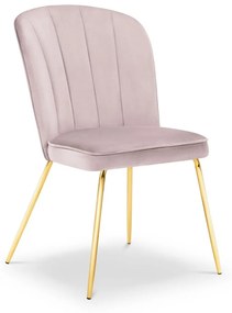 Scaun Cera cu tapiterie din catifea, roz