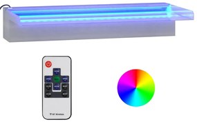 Deversor de cascada cu LED-uri RGB, 45 cm, otel inoxidabil 45 x 21 x 8 cm