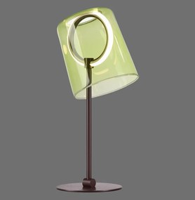 Veioza moderna LED 2700K, sticla, verde, Zula