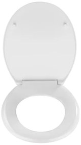 WENKO 19539100-WC Capac WC VIGONE, 37,5 x 45 cm, alb/argintiu