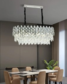 💎 Candelabru 75003/800×300 – Rafinament Argintiu cu Cristale Strălucitoare