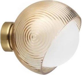 Ideal Lux - Aplica de perete LED BLOOM 1xE27/42W/230V auriu/bej fumuriu