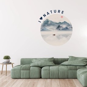 Autocolante de perete - Natura asiatică cu inscripție