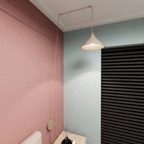 Lampă suspendată pe cablu ABRAMO 1xE27/15W/230V bej