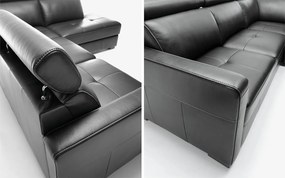 Colțar lemn masiv Ergo 260×89–101×209 cm - Stânga