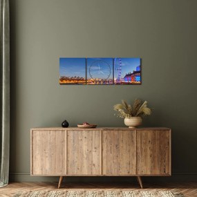 Tablou London Eye (cu ceas) (90x30 cm)