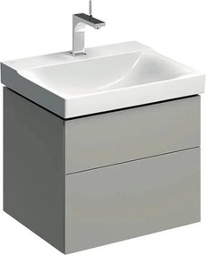 Dulap baza pentru lavoar suspendat Geberit Xeno2 greige 2 sertare 58 cm