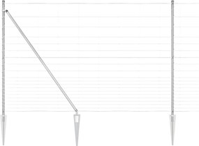 vidaXL Stâlp de gard. Galvanizat 25 x 1,6 m Oțel