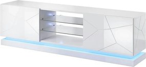 Comoda TV QIU, alb, 200x40x57 cm