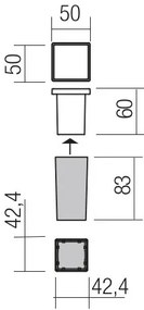 Redo 90041 - Lampă încastrată exterior LED INCAS LED/2,3W/230V IP65