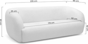 Canapea pentru living Dalin III - bej tricot Ado 1601 Halva