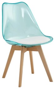 Scaun sufragerie Bralla 2 (transparent + verde + fag + alb) . 1116243