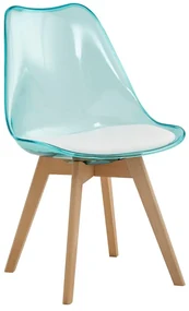 Scaun sufragerie Bralla 2 (transparent + verde + fag + alb) . 1116243